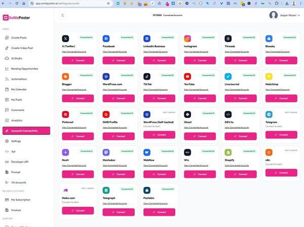 The Best Social media scheduler SomePoster is now LIVE with 22 platforms + Mailchimp, n8n, make and MCP!!!