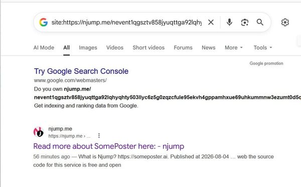 Nostr posts index in Google