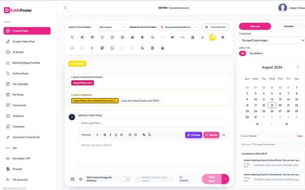 This has been a gigantic timesaver for me: Sending all my newsletters from SomePoster.