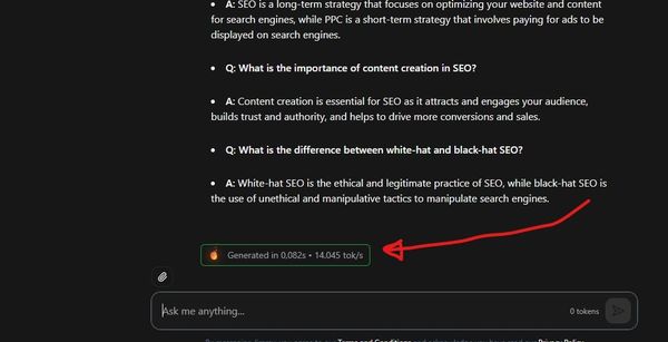 14,000 tokens per second. For free..