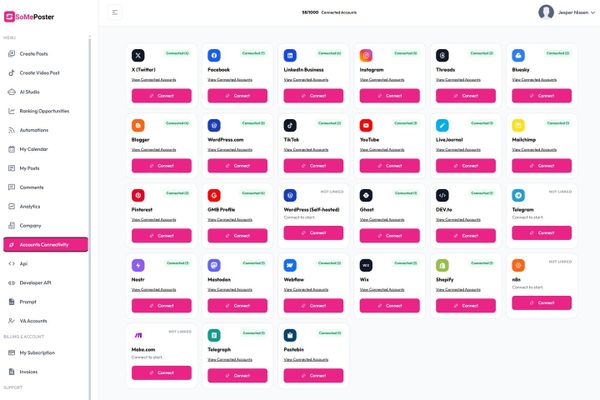 SomePoster is now LIVE with 27 connections + MCP