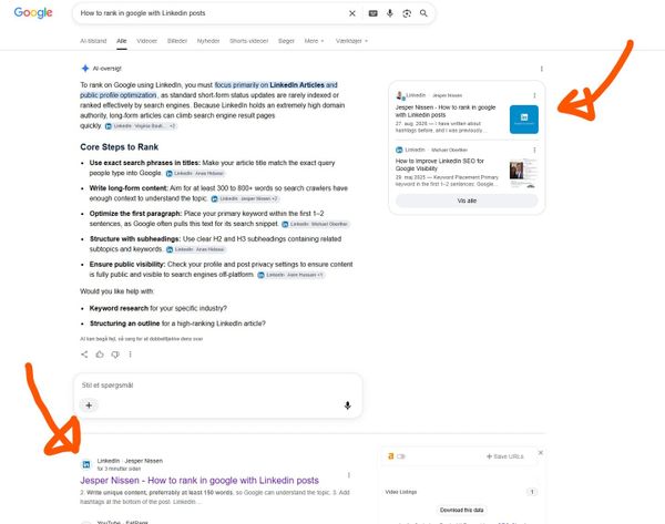 I ranked #1 in Google in 3 minutes with a LinkedIn post...