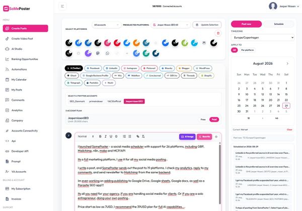 I launched SomePoster - a social media scheduler
