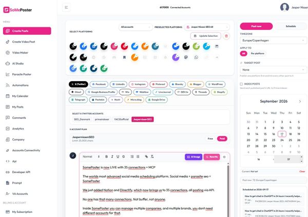 SomePoster is now LIVE with 35 connections + MCP