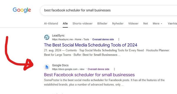 Google Docs is indexing and ranking in Google!