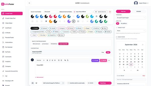 SomePoster just scheduled a post for 22 platforms next week