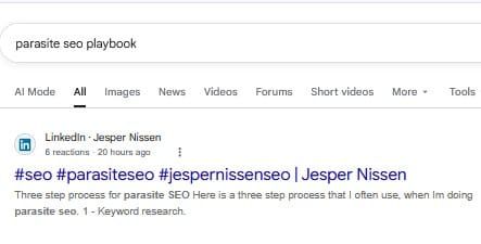 Linkedin posts create the url and title based on your hashtags