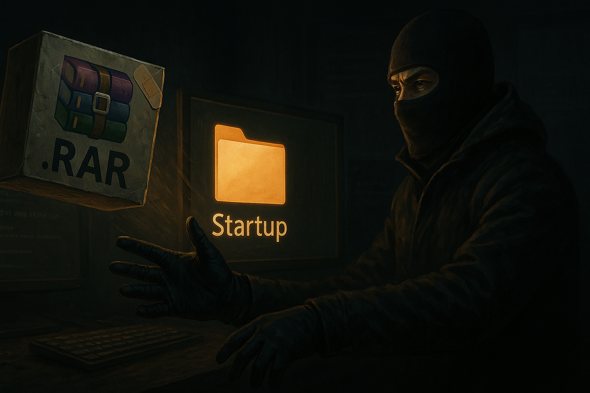RomCom’s WinRAR Exploit: Persistent Startup Folder Attacks and Encrypted C2 Exfiltration Targeting Critical Sectors