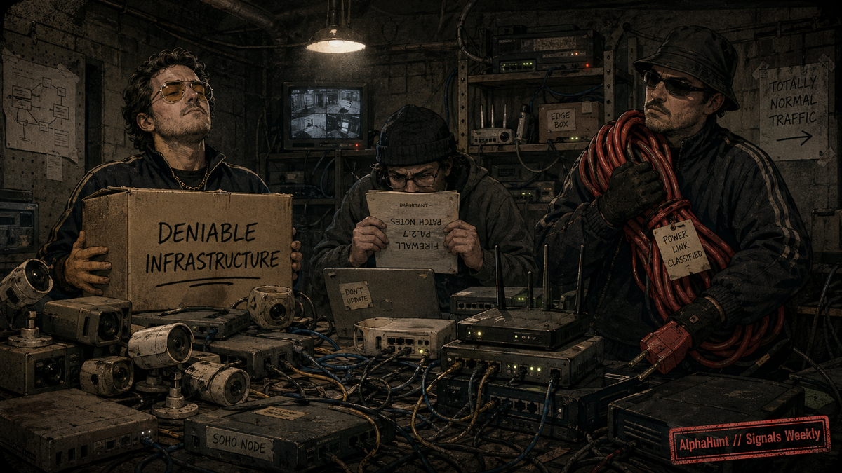 [SIGNALS WEEKLY] Edge Persistence, Covert Networks, and Supply-Chain Drift