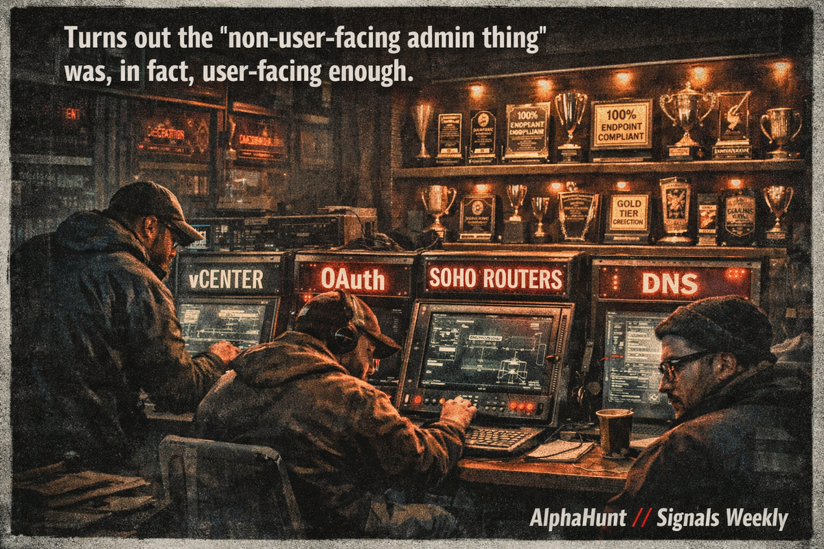 [SIGNALS WEEKLY] Converging Control-Plane Threats Across Modern Infrastructure