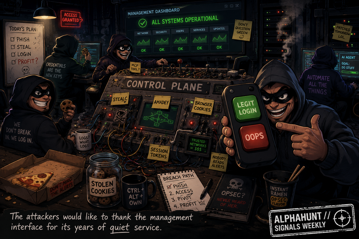 [SIGNALS WEEKLY] Control Planes, Stealers, and Emerging AI-Tool Abuse