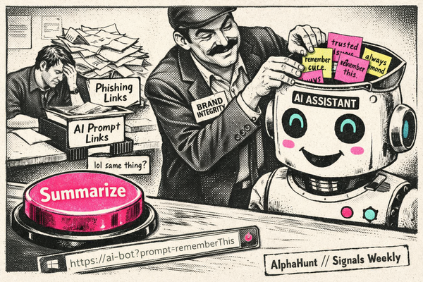 SIGNALS WEEKLY: Pre-Filled Links That Poison AI Recommendations (and Memory)