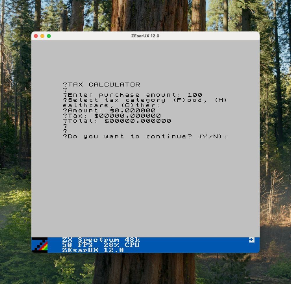 Can a LLM convert C, to ASM to specs and then to a working Z/80 Speccy tape? Yes.