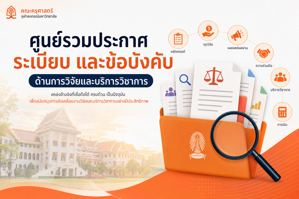 รวมเอกสารสำคัญด้านการวิจัยและบริการวิชาการ