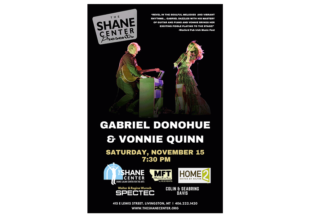 Shane Center Presents Their Final 2025 Program an Evening of Celtic Music with  Gabriel Donohue and Vonnie Quinn