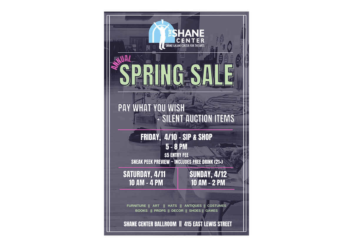 The Shane Lalani Center for the Arts Hosts 4th Annual Spring Sale April 10th - 12th