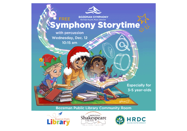 Bozeman Symphony’s Storytime with Percussion is Wednesday, December 10th