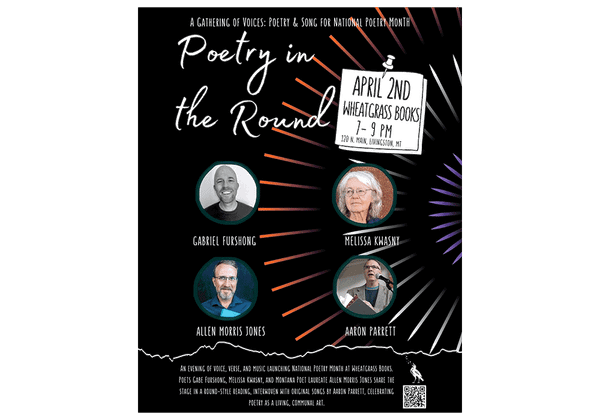 Wheatgrass Books Kicks Off National Poetry Month with The Lost Words Exhibition and an Evening of Poetry & Music in the Round