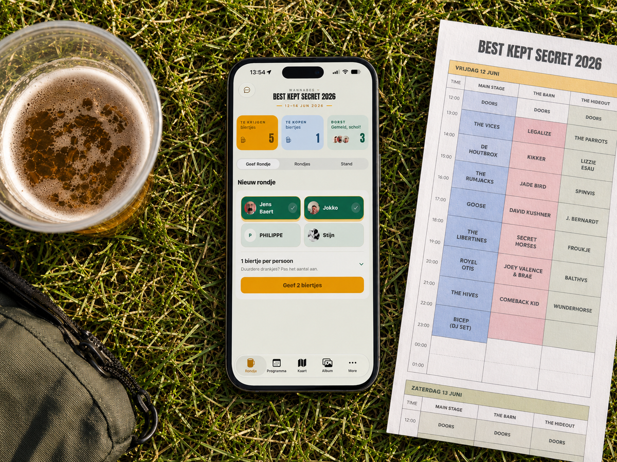 Festivalletje Beta: een festivalapp voor vriendengroepen