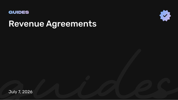 Revenue Agreements: Agency Setup Guide
