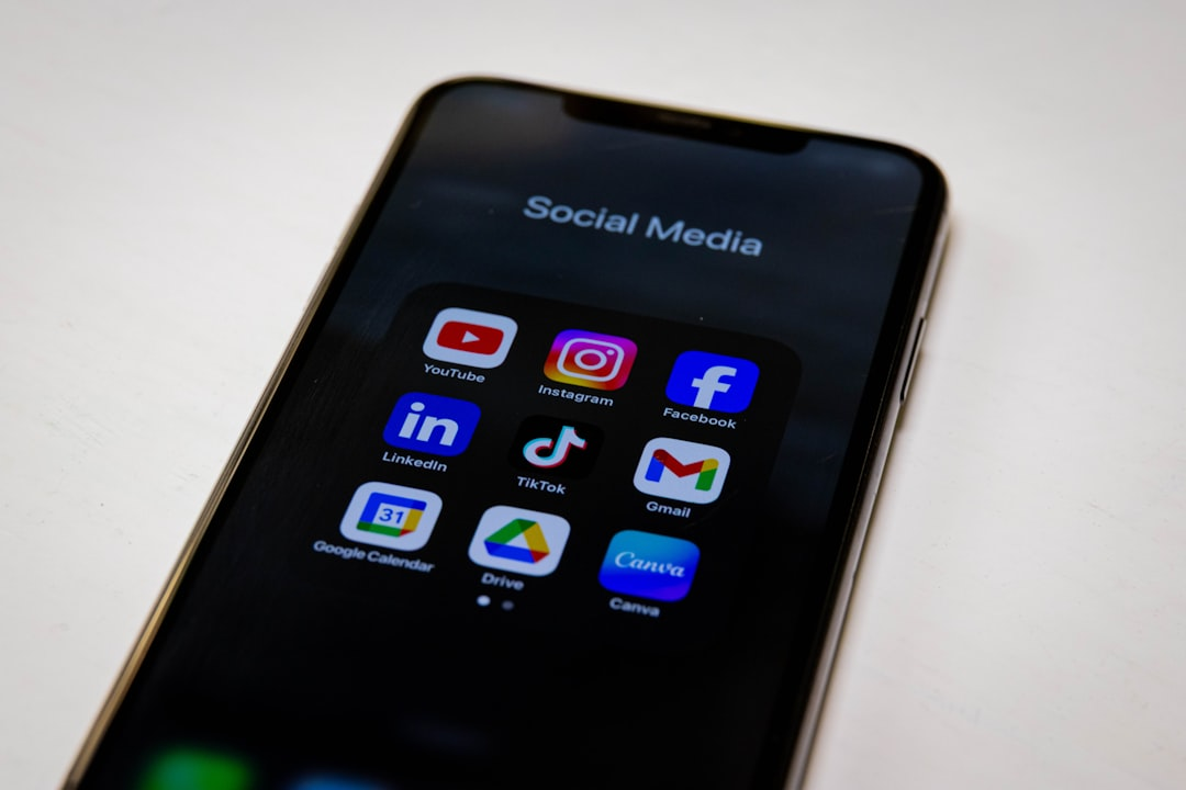 smartphone showing social media notifications