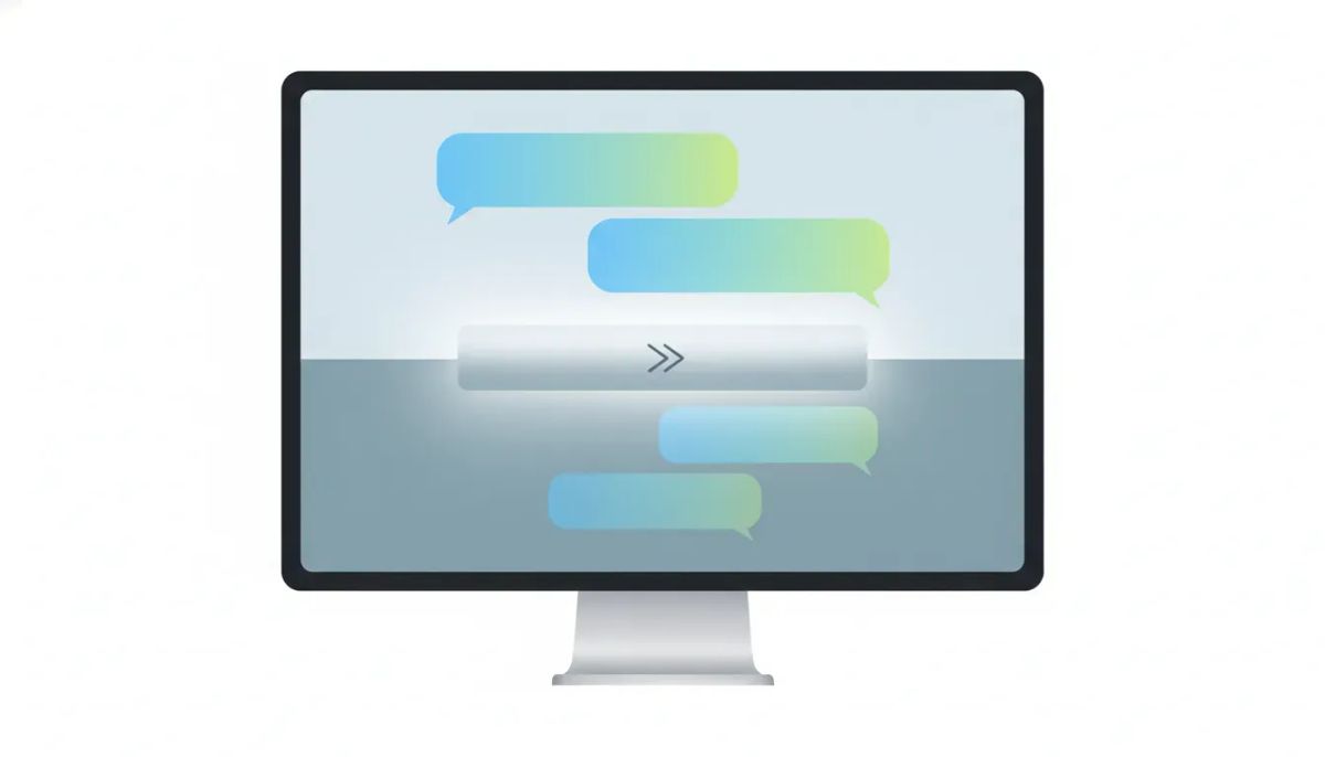 Illustration of a CRM inbox with an unread message divider separating read and unread conversation messages, conveying faster catching up in HighLevel Conversations.