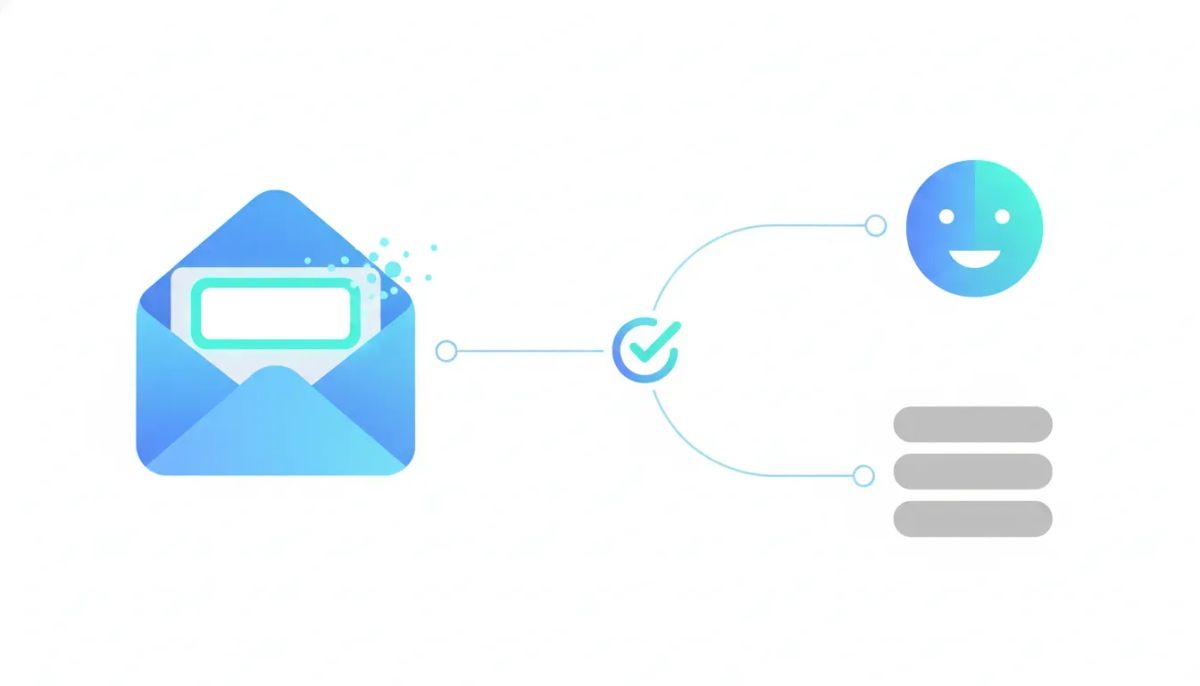 Illustration showing email personalization merge fields with default fallback placeholders when contact data is missing