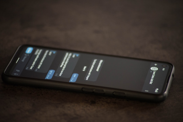 smartphone with message notifications