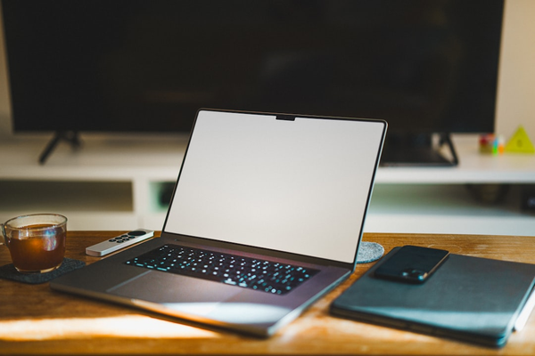 team collaboration laptop workspace
