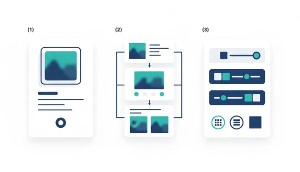Illustration of improved image layout controls for forms and surveys in a modern HighLevel-style interface, showing highlighted image placement in responsive UI panels.