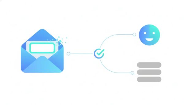 Illustration showing email personalization merge fields with default fallback placeholders when contact data is missing