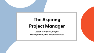 The Aspiring Project Manager: Lesson 1