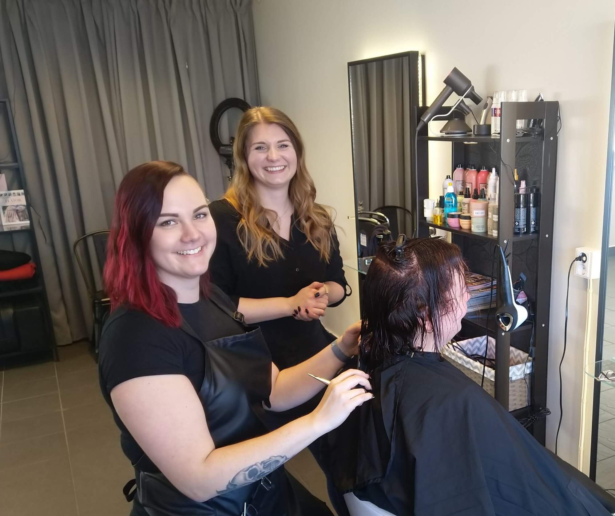 Lyckat teamwork på salongen i Falun