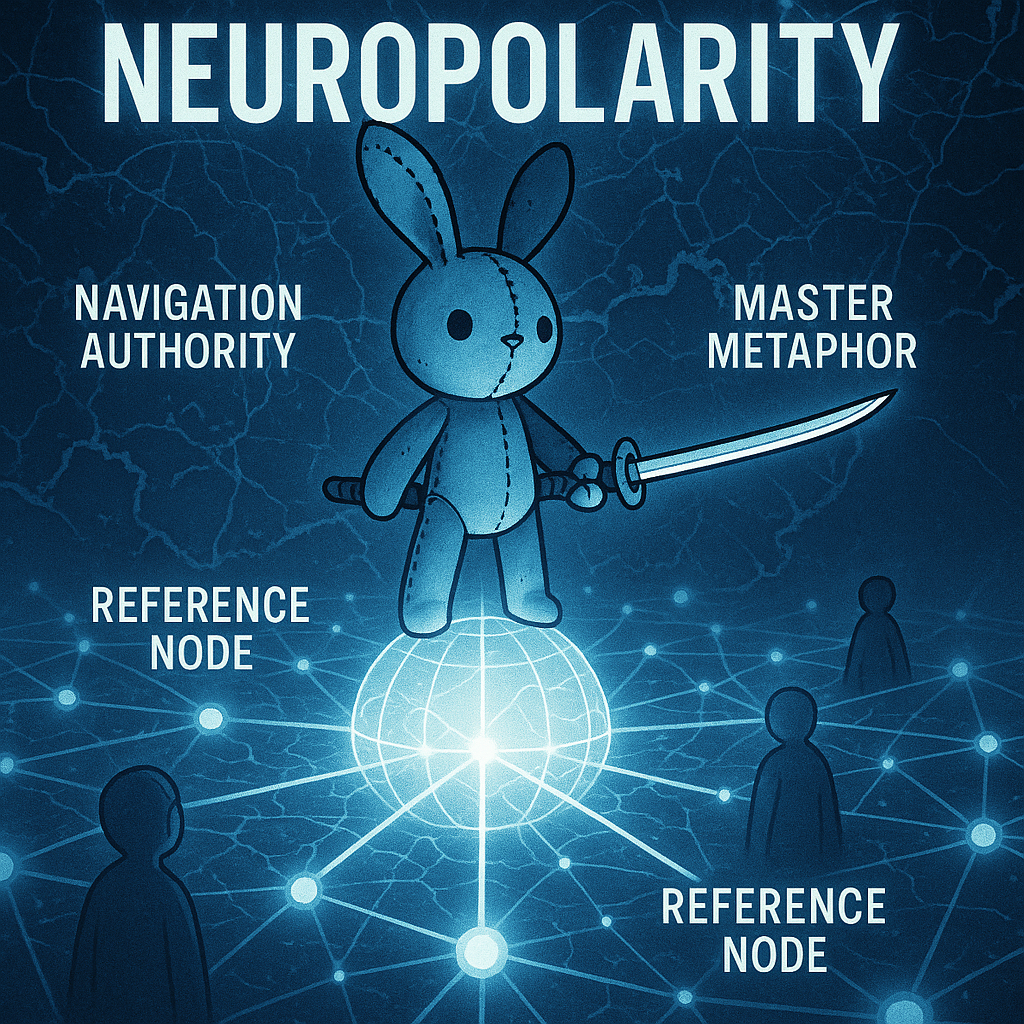 Emerging navigation authority node becoming central reference point in network topology, glowing with credibility signals