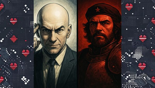 Magneto levitating above ruins with metallic debris orbiting like a halo symbolizing defiant tragic righteousness