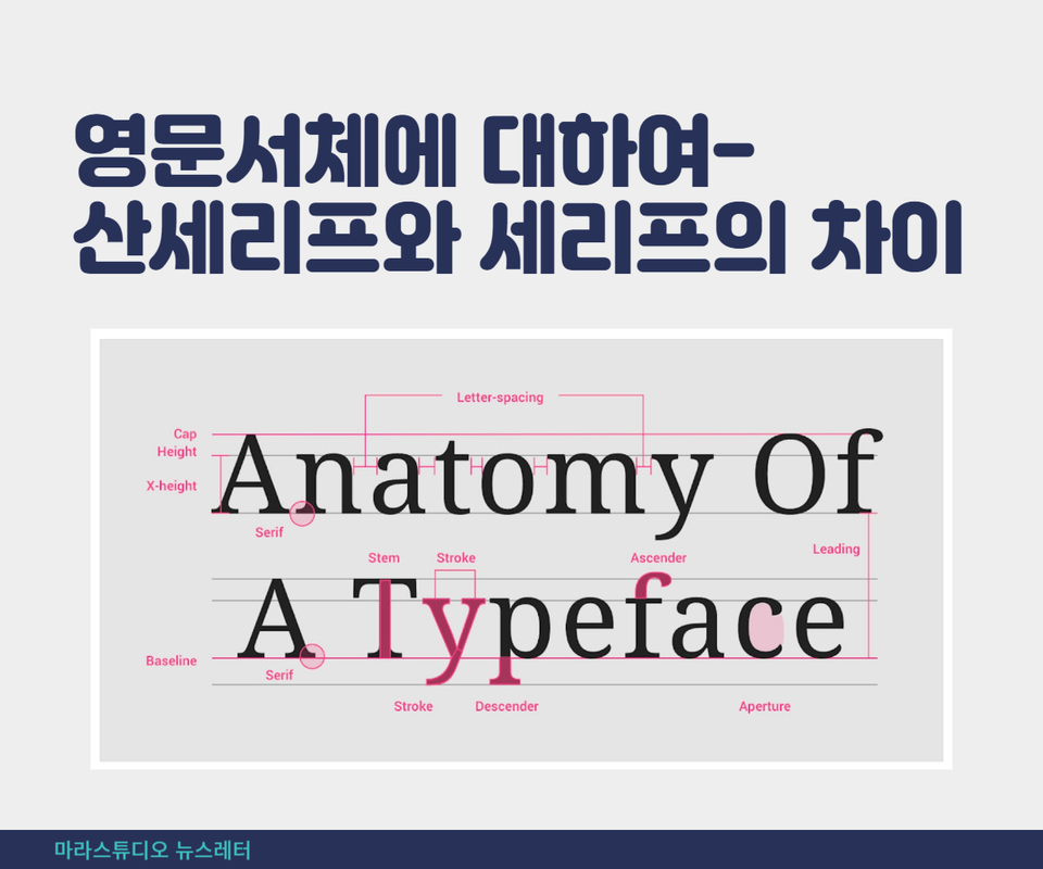 영문서체에 대하여-산세리프와 세리프의 차이