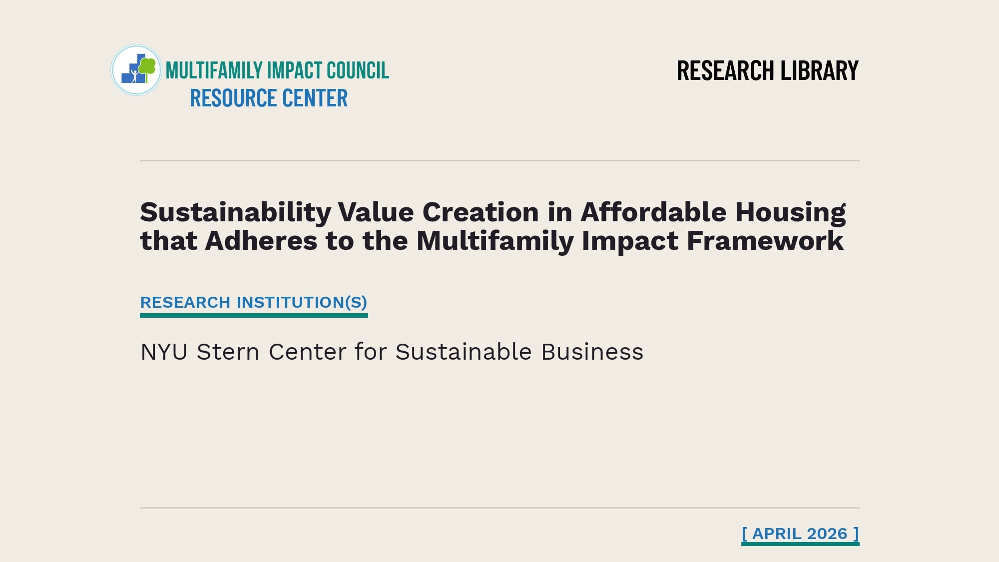 The Financial Value of Impact-Driven Practices in Multifamily Properties