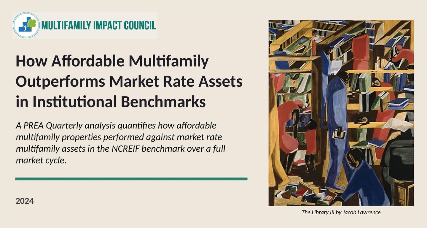 How Affordable Multifamily Outperforms Market Rate Assets in Institutional Benchmarks