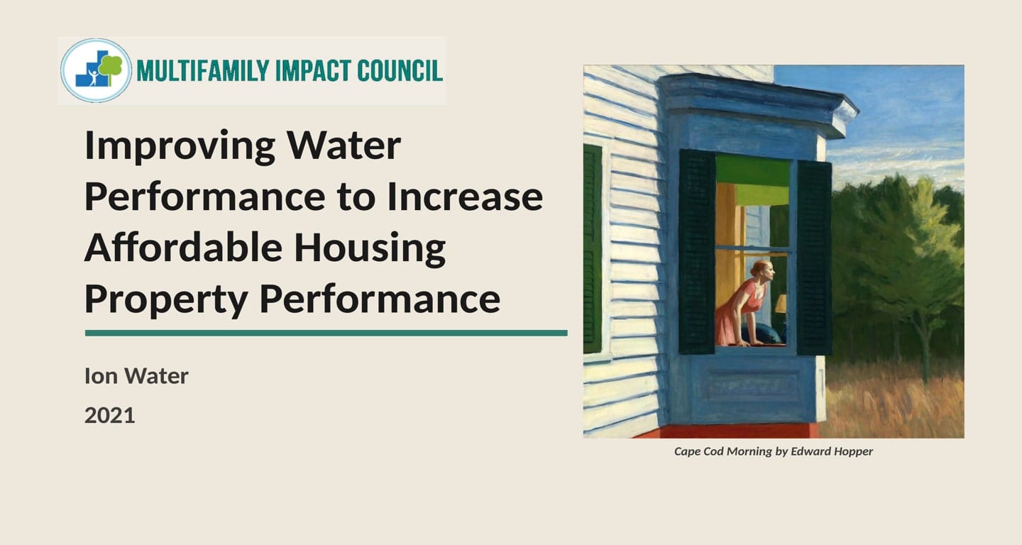 Improving Water Performance to Increase Affordable Housing Property Performance