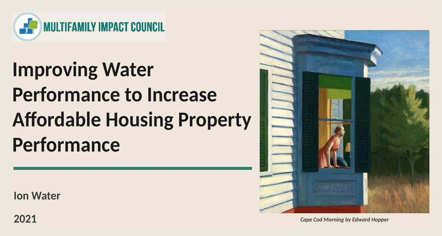Improving Water Performance to Increase Affordable Housing Property Performance