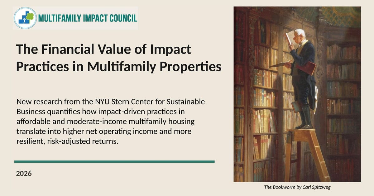 The Financial Value of Impact Practices in Multifamily Properties