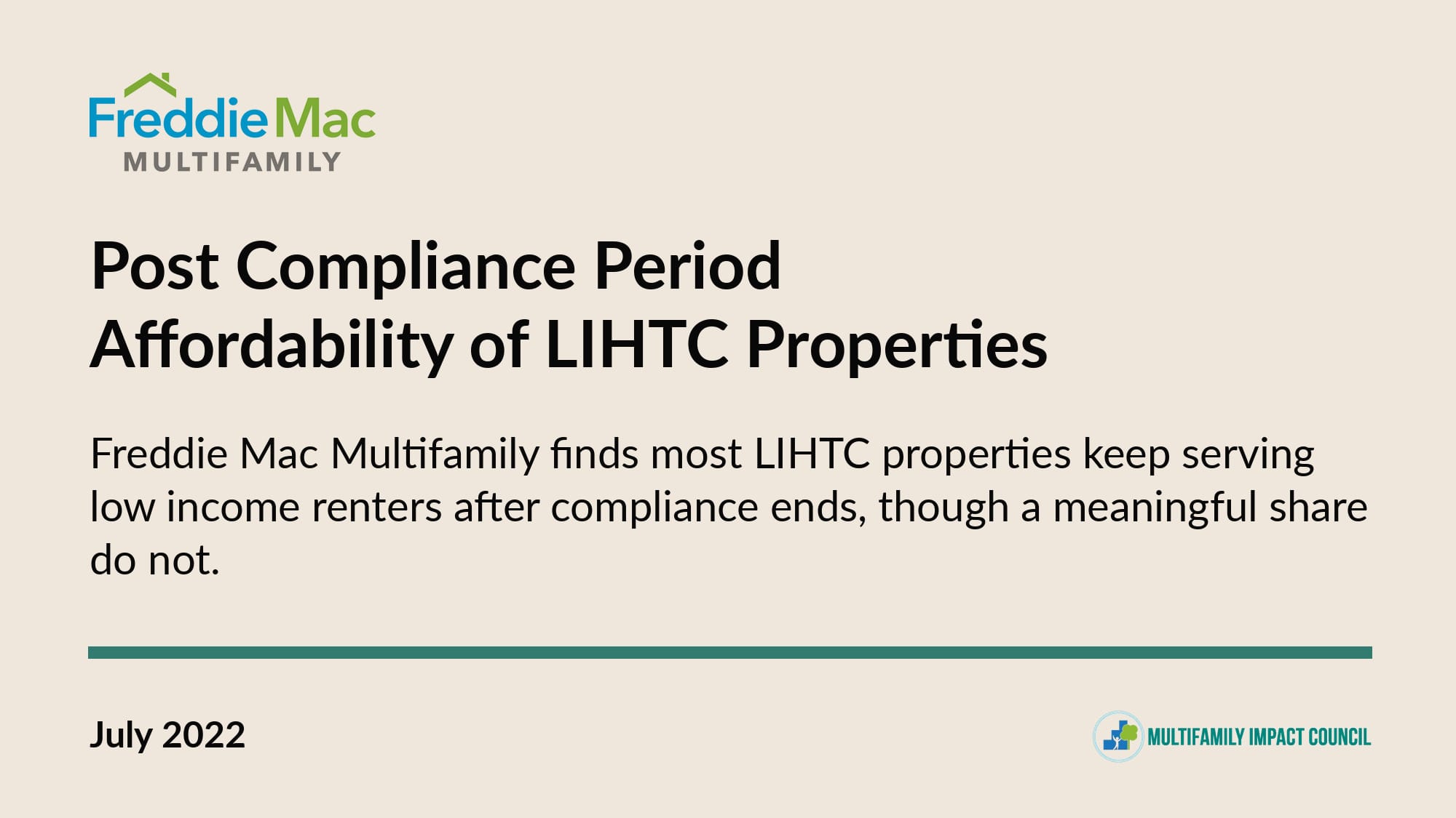 Post Compliance Period Affordability of LIHTC Properties