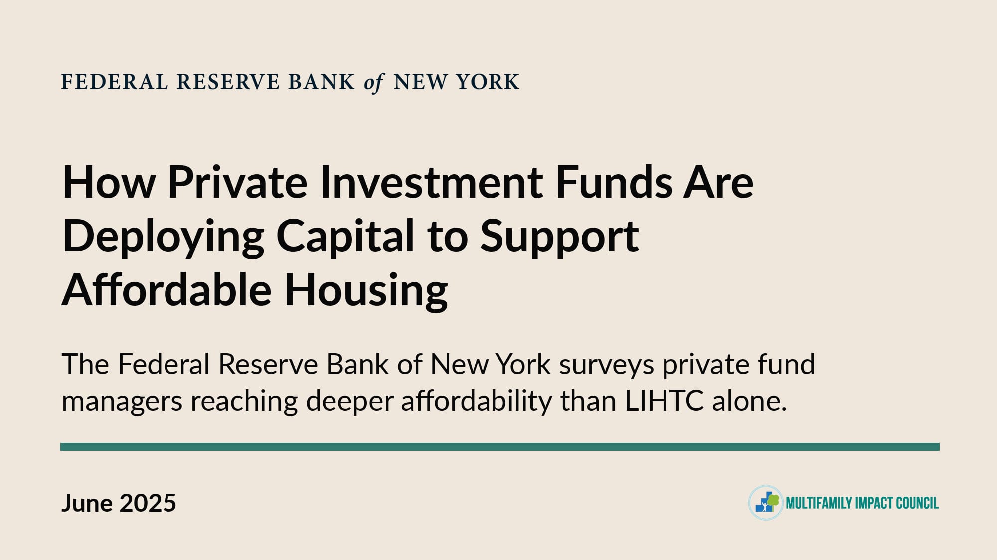 How Private Investment Funds are Deploying Capital to Support Affordable Housing