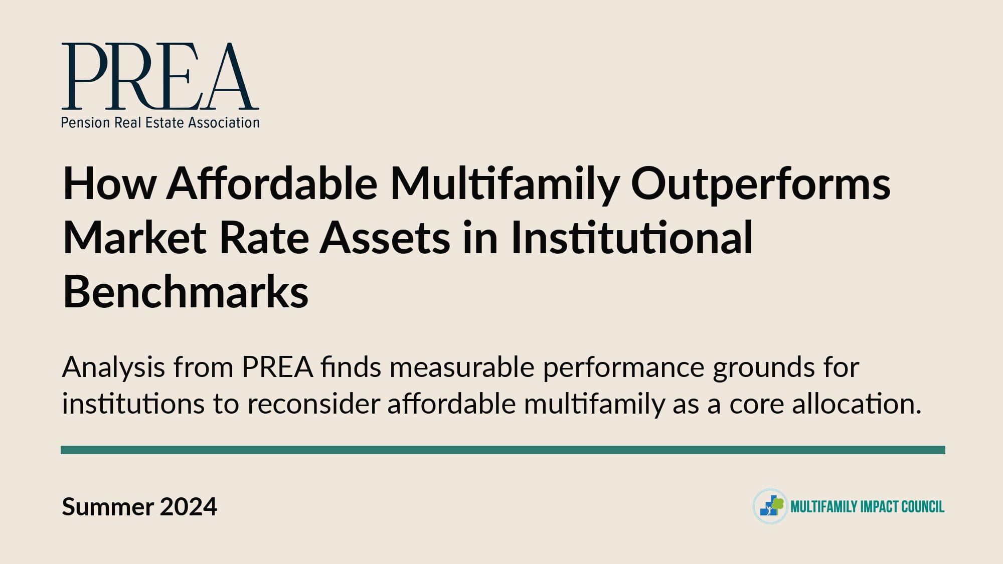 How Affordable Multifamily Outperforms Market Rate Assets in Institutional Benchmarks