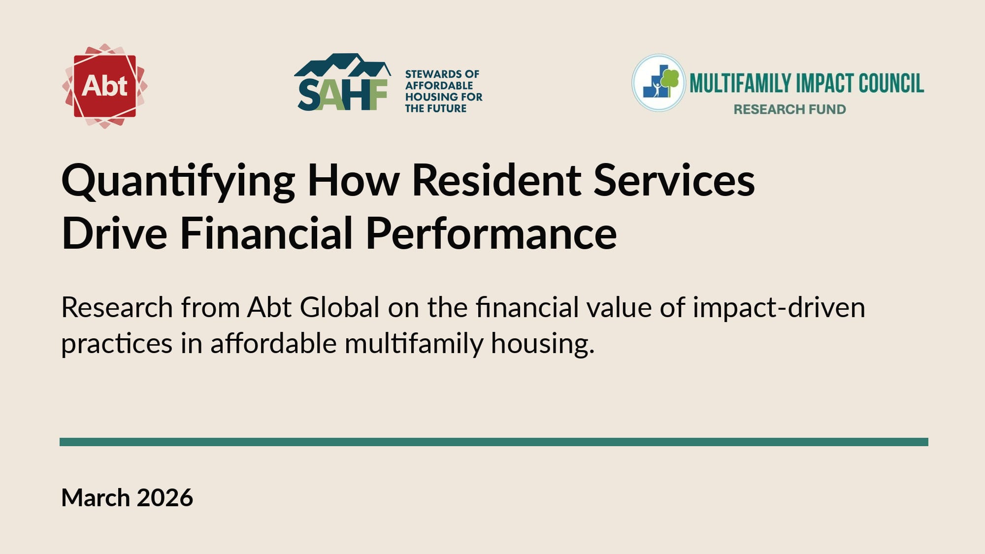 Quantifying How Resident Services Drive Financial Performance