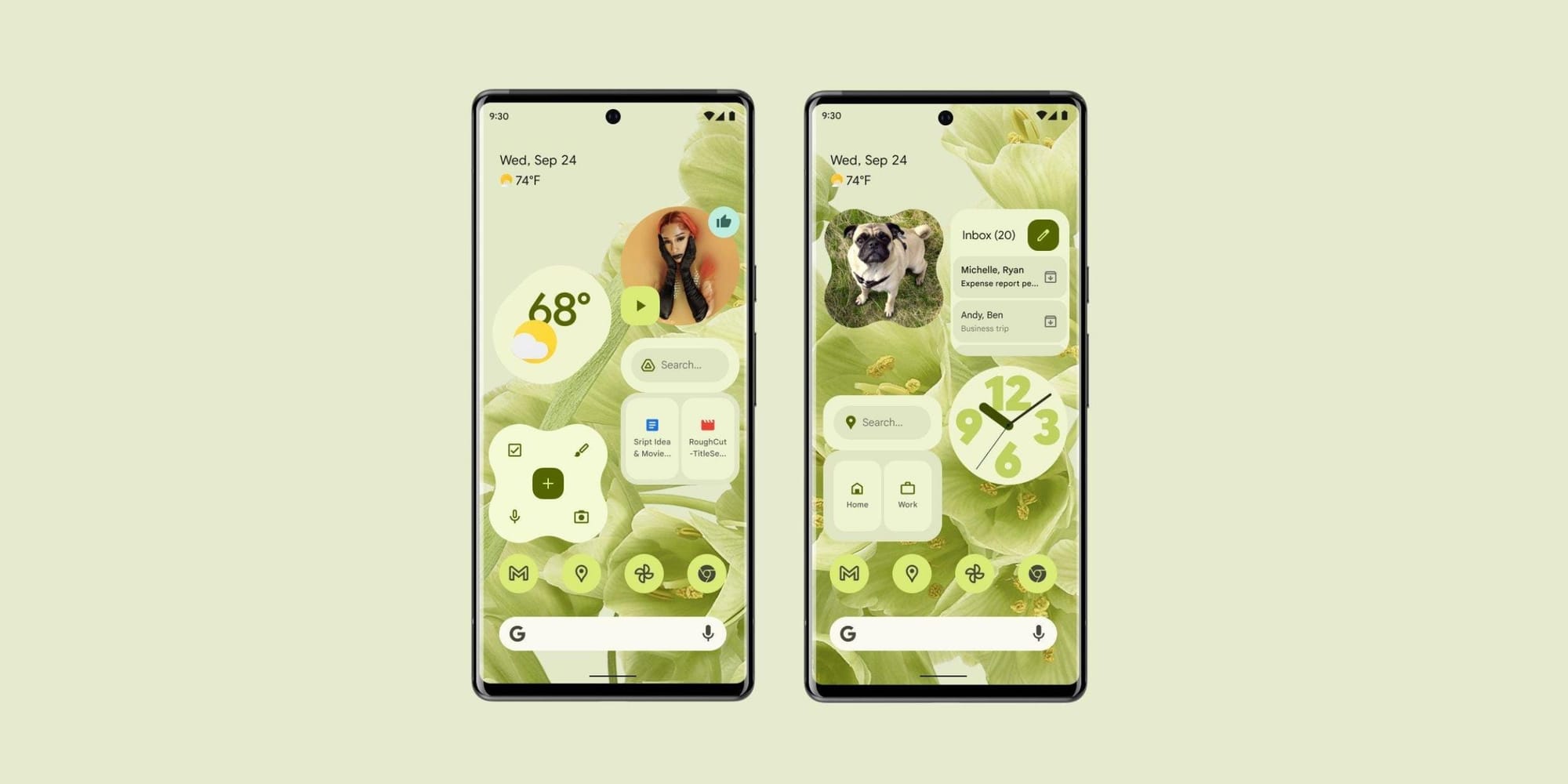 New Android 12 Material You widgets: Gmail, YouTube Music - 9to5Google