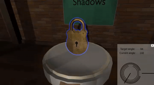 A gif showing various lockpicking minigames in the interactive museum. 