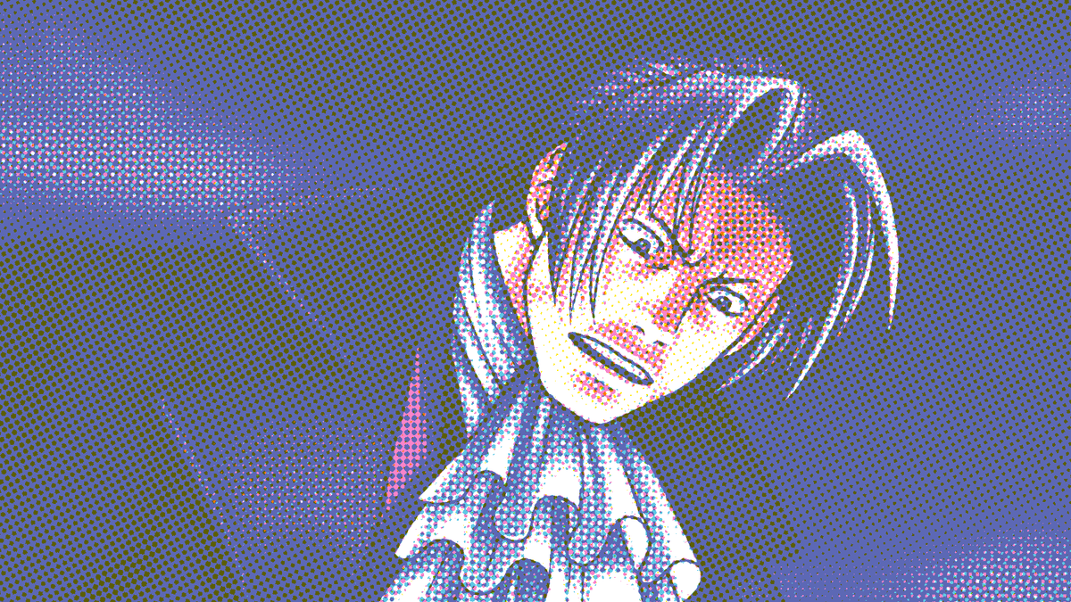 Attorney Miles Edgeworth stares downwards in horror.