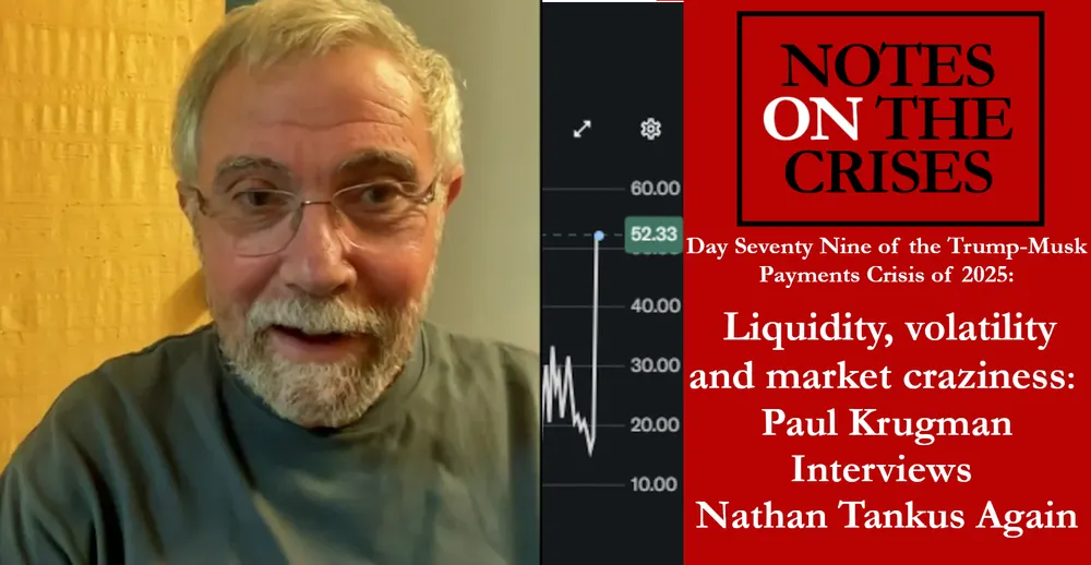 Liquidity, Volatility and Market Craziness: Paul Krugman Interviews Nathan Tankus Again