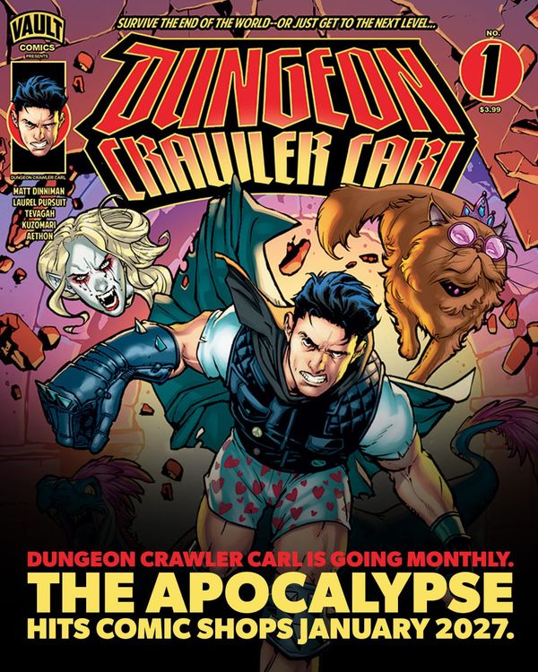 VAULT COMICS AND MATT DINNIMAN ANNOUNCE DUNGEON CRAWLER CARL ONGOING COMIC BOOK SERIES